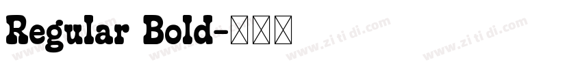 Regular Bold字体转换